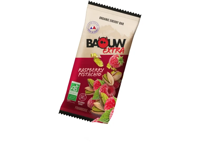 Baouw Barre énergétique bio Extra - Framboise - Pistache