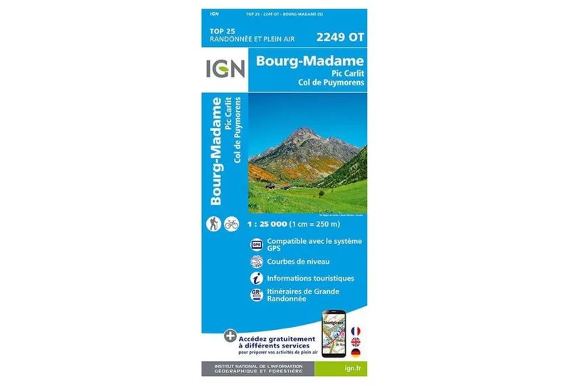 Carte IGN Bourg-Madame 2249OT