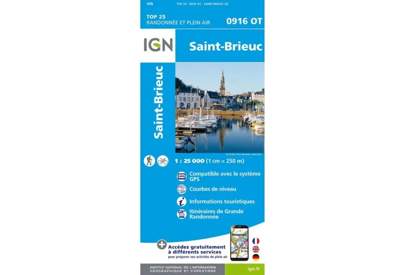 Carte IGN Saint-Brieuc 0916OT