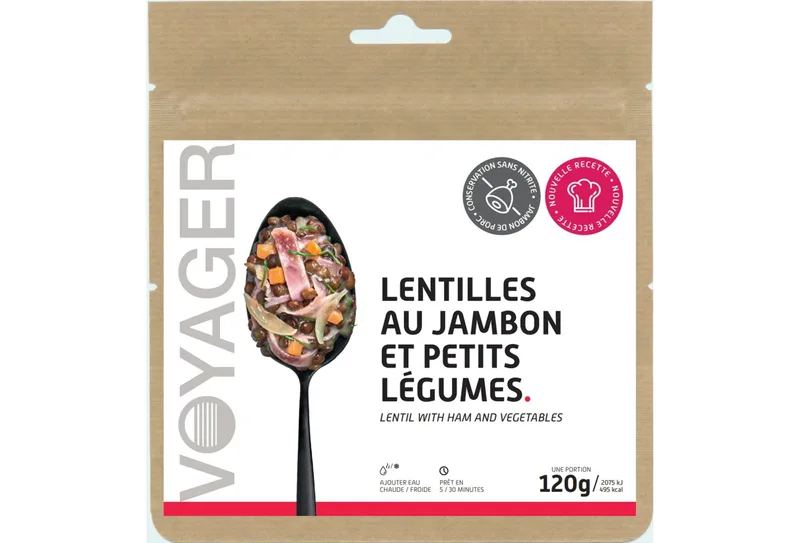 Voyager Lentilles au jambon et petits légumes