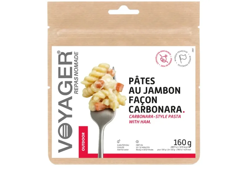 Voyager Pâtes au jambon façon carbonara