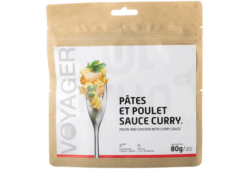 Voyager Pâtes et poulet sauce curry